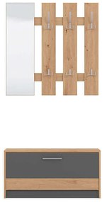 ADDIE - mobile ingresso appendiabiti moderno minimal in legno