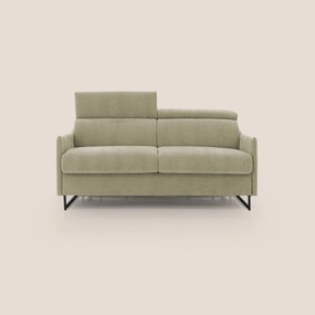 Loto divano letto salvaspazio materasso H18 cm con piedi alti in morbido tessuto impermeabile T14 beige