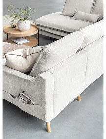 Divano letto angolare beige (angolo sinistro/"U") Charming Charlie - Miuform