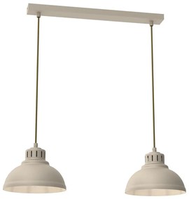 Lampadario a sospensione con filo SVEN 2xE27/15W/230V beige