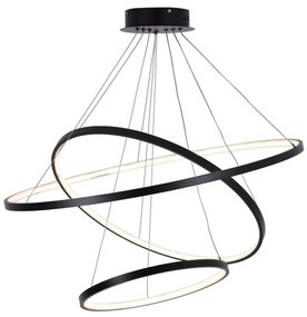 Lampadario LED a sospensione con filo LEA LED/60W/230V 4000K diametro 80 cm nero