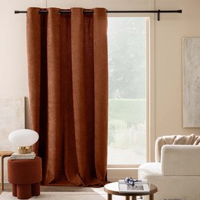 Tenda color terracotta in bouclé 140x260 cm Winona – douceur d'intérieur