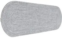 Tappeto ovale tessuto a mano grigio chiaro 200x60 cm