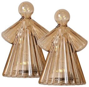 Decorazioni marrone chiaro in set di 2 pezzi ø 6,5 cm Alberte - Sirius