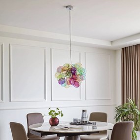 Lampada a sospensione in vetro Diborah Lucande, dimmerabile, Multicolore, Soggiorno / Sala da pranzo, Vetro, Design, Lampada a sospensione