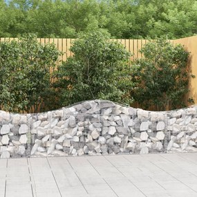 Cesti Gabbioni ad Arco 10 pz 200x30x60/80 cm Ferro Zincato