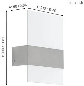 Eglo 93438 - Illuminazione LED da esterno NADELA 2xLED/2,5W/230V