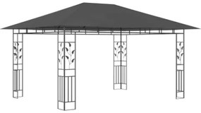 Gazebo con Zanzariera 4x3x2,73 m Antracite 180 g/m²