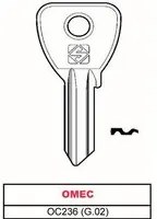 20pz chiave ottone oc236 (g.vac 0) omec vit17212