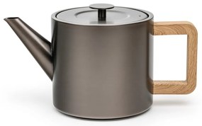 Teiera grigia in acciaio inox con filtro 1,1 l Duet Narvik – Bredemeijer