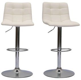 Sgabelli da bar regolabili design bianco (set di 2) MAXWELL