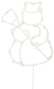 Decorazione natalizia LED per finestra 35xLED/3xAA IP44 pupazzo di neve, bianco caldo