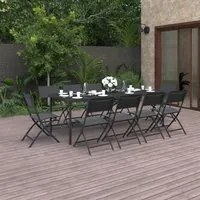 Set da Pranzo per Giardino 11 pz in Acciaio cod mxl 37490