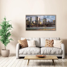 Stampa incorniciata New york city multicolore 120 x 60 cm