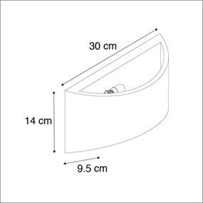 Applique da parete industriale in calcestruzzo grigio - Creil