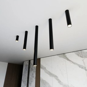 Plafoniera TECNO 1M da soffitto base GU10 Nera