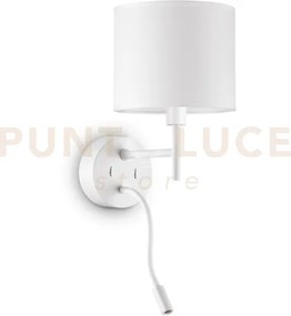 Set up applique 1 luce attacco e27 + 1 luce led 3000k 3w 200 lm in...