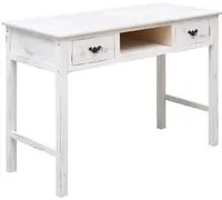 Tavolo Consolle Bianco Anticato 110x45x76 cm in Legno 284162