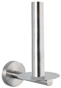 WENKO 19613100 - Portarotolo per carta igienica BOSIO MATT 8x18 cm acciaio inox/argento