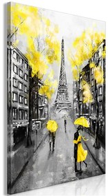 Quadro Paris RendezVous (1 Part) Vertical Yellow  Colore Giallo, Dimensioni e Misure 60x90