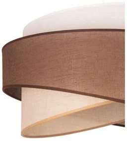 Duolla - Lampadario a sospensione con filo BROOKLYN 1xE27/40W/230V diametro 50 cm marrone/beige/bianco