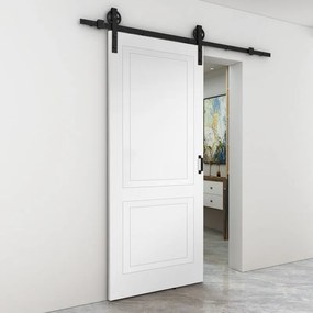 Porta scorrevole reversibile Clew in mdf bianco, L 92.5 x H 211.5 cm, con binario Rodeo