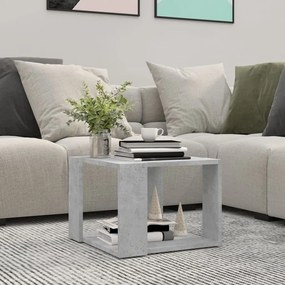 Tavolino Da Salotto Grigio Cemento 40x40x30cm Legno Multistrato /
