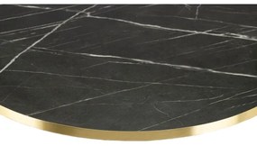 Tavolino DIAMOND 40x70 cm nero/oro