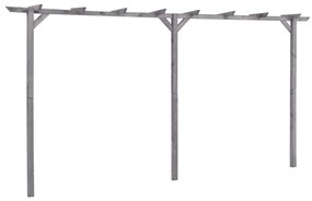 Pergolato Da Giardino Grigio 400x40x205 Cm İn Pino Impregnato /