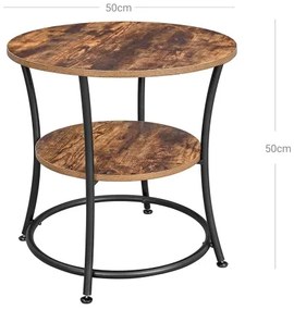 Tavolino d'appoggio ELDUR marrone/nero