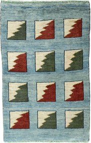 Gabbeh Tappeto persiano 140 x 90 Blu (Iran) Annodato A Mano