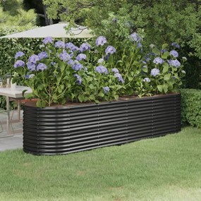 Letto Da Giardino İn Acciaio A Polvere 296x80x68 Cm Antracite /