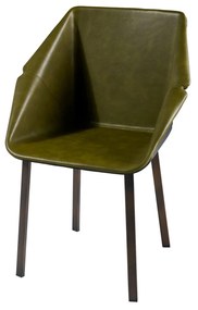 Sedia similpelle 62x90x56 cm Adonis verde