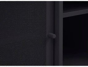 Mobile TV nero in metallo 160x55x45 cm Veep – Unique Furniture