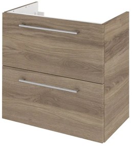 Mobile da bagno sotto lavabo SENSEA Remix marrone opaco L 60 x H 58 x P 33 cm 2 cassetti, lavabo non incluso