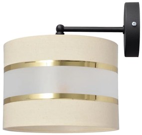 Applique HELEN 1xE27/15W/230V color crema/nero/oro
