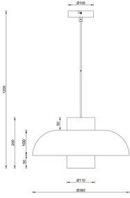 Globo 15755SA - Lampada a sospensione su cavo LOWE 1xE27/60W/230V