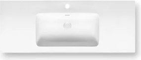 Lavabo incasso PLANET 100x46 cm in Mineralmarmo bianco design moderno