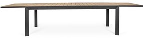 Tavolo Allungabile Da Esterno In Alluminio Antracite 100x220-340 Cm Belmar Bizzotto