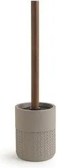 Gedy Thea Portascopino Grigio/Naturale Scuro In Resina E Bambu