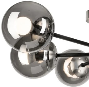 Lampadario a plafone MALENA 6xE14/5W/230V cromo opaco/fumé