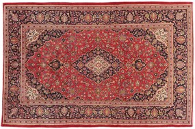 Kashan Tappeto 200x300 (Iran) Annodato A Mano