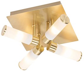 Plafoniera moderna per bagno in ottone 4 luci IP44 - Bath