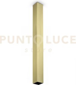 Look square lampada da soffitto 1 luce attacco gu10 6x75cm ottone