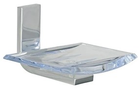 Porta sapone Materia trasparente con profili cromo lucido 11.5 cm x 7.5 cm in polipropilene