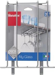 Supporto da appendere per 8 bicchieri Vetro, lunghezza 20 cm - Metaltex