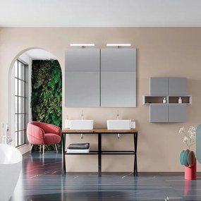 Mobile da bagno sotto lavabo Kros marrone opaco L 120 x H 60 x P 48 cm, lavabo non incluso