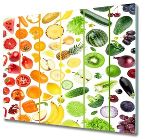 Tagliere in vetro Frutta e verdura 60x52 cm