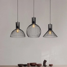 Opviq Lampada a sospensione Fellini MR-768, nero, ferro, a 3 luci lineare