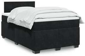 Giroletto A Molle Con Materasso Nero 120x190 Cm İn Velluto /